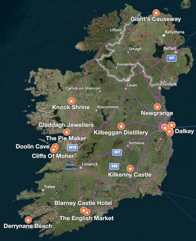 Blarney Castle Ireland Map